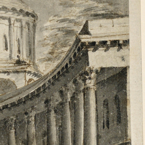 Drawing, Stage Design, Temple Atrium, 1815–30