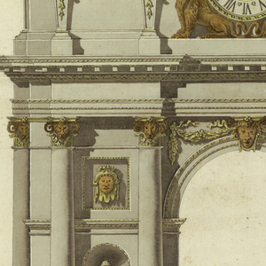 Drawing, Pavilion with a Clock and, ca. 1800