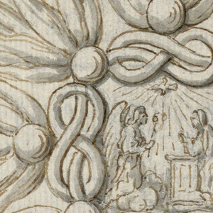 Drawing, Design for a star with Annunciation, 1815–30
