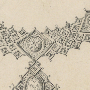 Drawing, Design for a necklace with lozenges, 1870–75