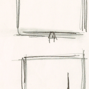 Drawing, Designs for King Lear, Scene II: Studies in four small sketches, 1990