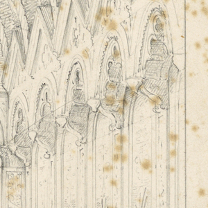 Drawing, Stage Design, Interior of Gothic Building, early 19th century