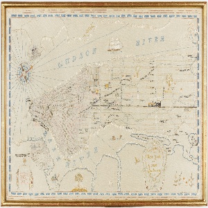 Map Sampler, Map of New York in 1839, 1936