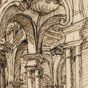 Drawing, Stage Design: Vaulted Interior, 1675–1700