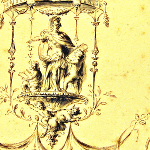 Drawing, Design for the Decoration of an Oblong Octagonal Ceiling, ca. 1775