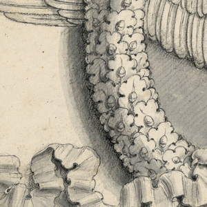 Drawing, Oak Leaf Wreath with Eagle, 1830–1850