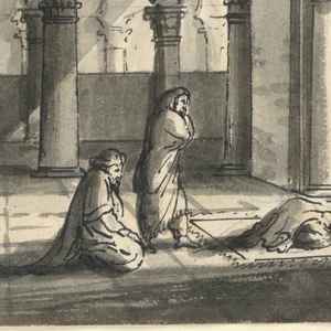 Drawing, Stage Design, Interior of Oriental Temple, early 19th century