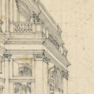 Drawing, Stage Design: City Street with Palaces, late 18th century