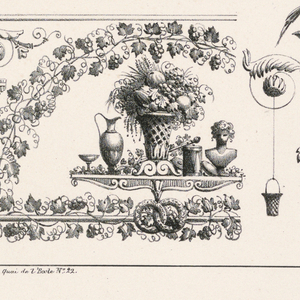 Print, Three Friezes and Ornamen, ca. 1825