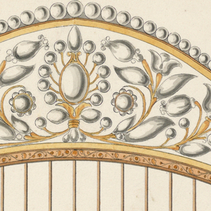 Drawing, Design for a comb, 1830–40