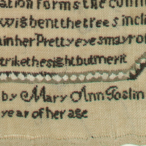 Sampler (USA), early 19th century