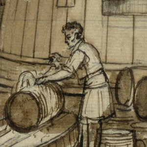 Drawing, Interior of Wine Distillery, probably for the Service Agronomique, 1831–44