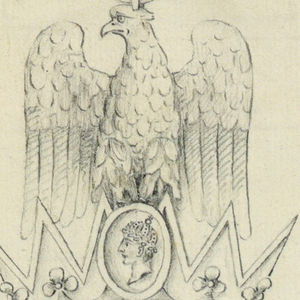 Drawing, Design for a brooch, 1820