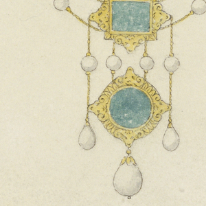 Drawing, Necklace with Pendant, 1800–1825