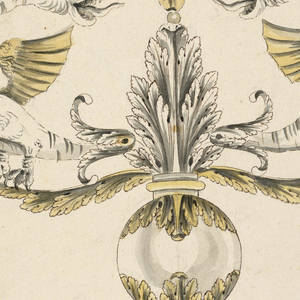 Drawing, A mace, 1800–1825
