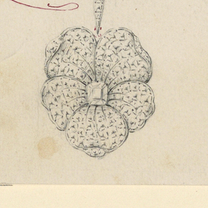 Drawing, Design for a diadem, bracelet, pendant and earring, 1865–85