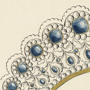 Drawing, Design for a comb, 1800–1840