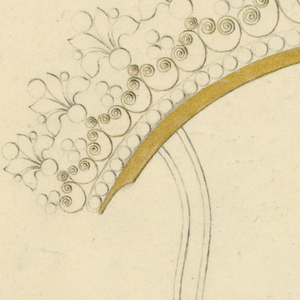 Drawing, Design for comb, 1820