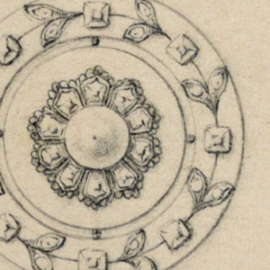 Drawing, Design for a pendant, 1830–40