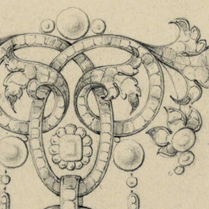 Drawing, Design for a brooch, 1825–50