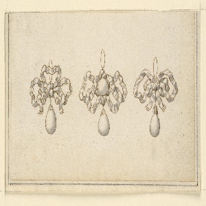 Drawing, Designs for Three Pendants, mid- 19th century