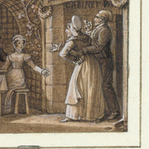 Drawing, Design for a Painted Porcelain Plate, L