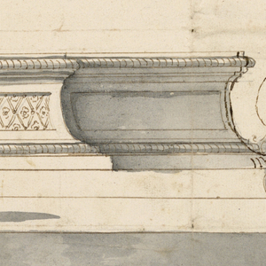 Drawing, Silver stand, ca. 1850