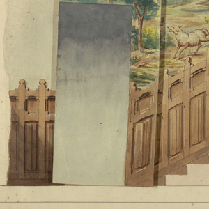 Drawing, Design with Overlay for Portion of Stairway in Château-sur-Mer, Newport, Rhode Island, 1872