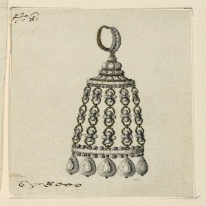 Drawing, Design for an Earring, late 18th century