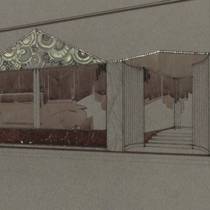 Drawing, Design for Storefront of Automotive Showroom in the Art Deco Style, ca. 1925