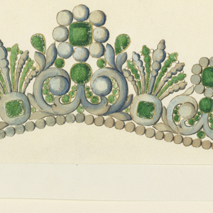 Drawing, Design for diadem, ca. 1850