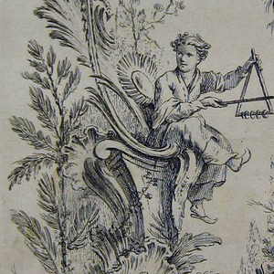 Print, Two Male Figures, One playing the Triangle, accompanied by a Zoomorphic Figure and a Dragon, 1738–January 1749