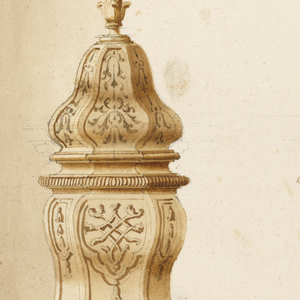 Drawing, Two sugar casters, ca. 1730
