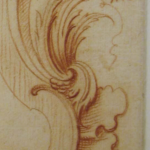 Drawing, Drawing for a Rocaille Escutcheon, 1740–60