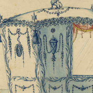 Drawing, Project for a sedan chair, 1775–80