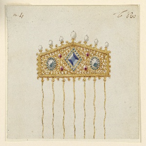 Drawing, Design for a Comb, 1810
