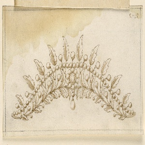 Drawing, Design for Coronet, mid- 19th century