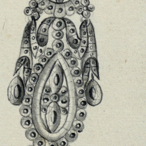 Drawing, Design for an Earring, early 19th century
