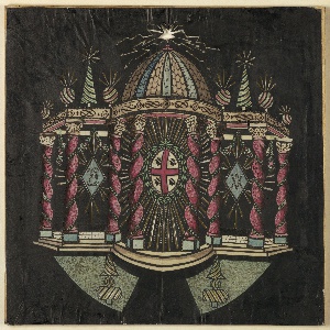 Lantern Slide, Royal Temple, ca. 1780