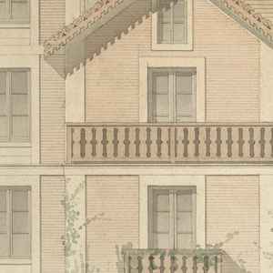 Drawing, Architectural project for the house of P.J. Hetzel, 1874
