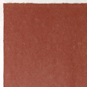 Decorated Paper, brick red opaque, ca. 1940
