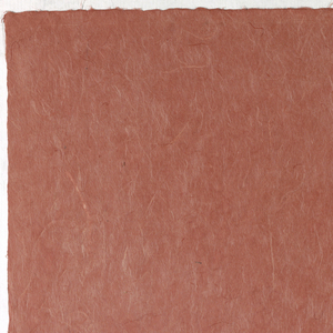 Decorated Paper, brick red with fibre, ca. 1940