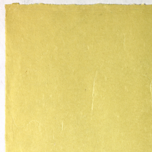 Decorated Paper, yellow with fibre, ca. 1940