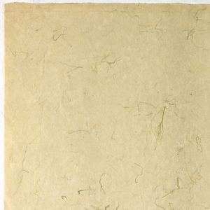 Decorated Paper, off-white with green gras, ca. 1940