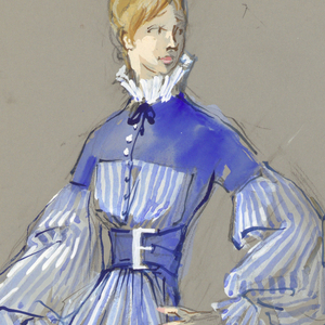 Drawing, Costume Design: Agnes, for I Do, I Do, 1966
