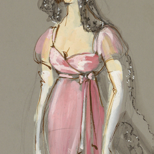 Drawing, Costume Design: Melinda, for On a Clear Day You Can See Forever, ca. 1965