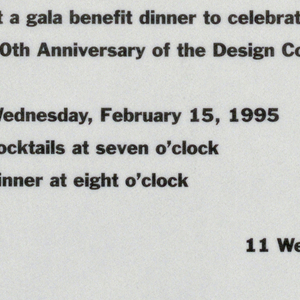 Insert, "60th Anniversary of the Design Collection" MOMA