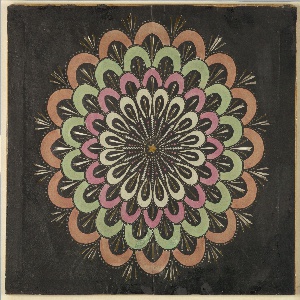 Lantern Slide, Radiating Raindrop Pattern, ca. 1780