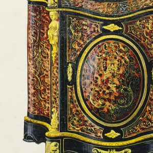 Drawing, Bow-front Commode, Boulle style, No. 29