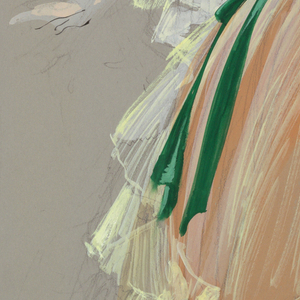 Drawing, Costume Design: Marie Duplessis, for Dumas et Fils, probably 1967
